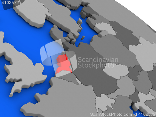 Image of Netherlands in red