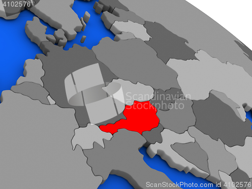 Image of Austria in red