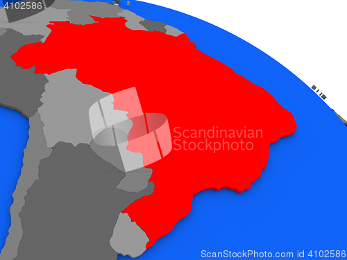 Image of Brazil in red