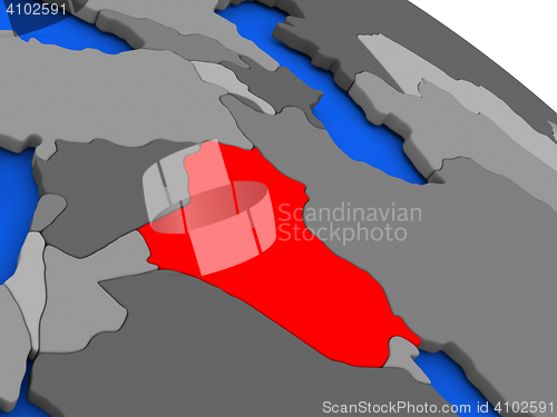 Image of Iraq in red