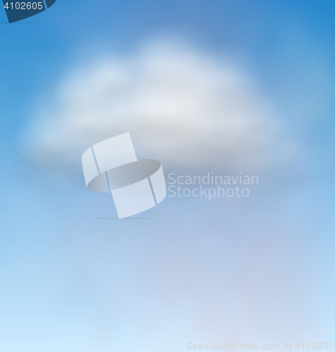 Image of Background Blue Sky Fluffy Clouds