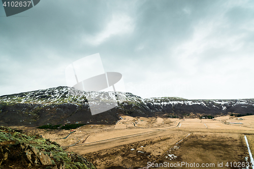 Image of Iceland landscape in cloudy weather