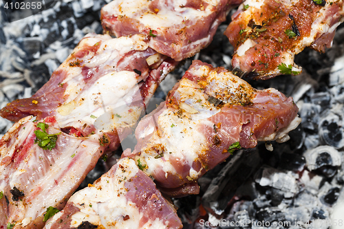 Image of barbecue pork, close-up