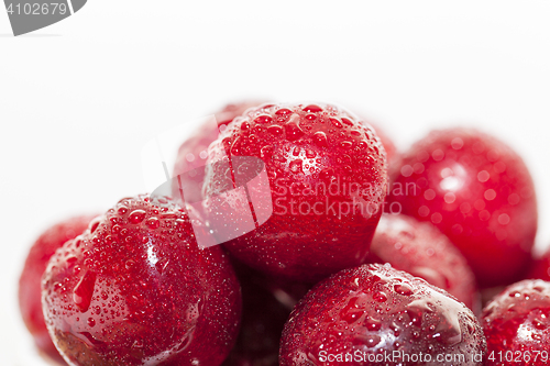 Image of juicy and ripe cherries.