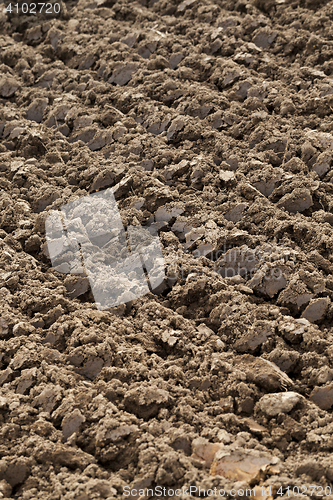 Image of plowed land, close-up