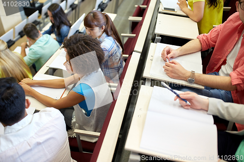 Image of international students at university lecture hall