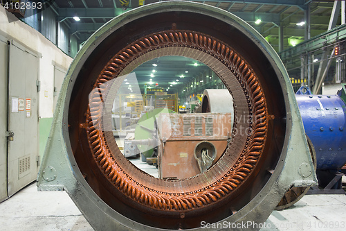 Image of Stator of a big electric motor