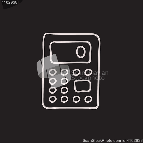 Image of Calculator sketch icon.