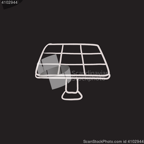 Image of Solar panel sketch icon.