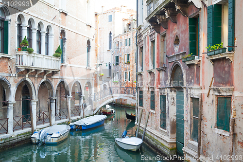 Image of Traditional canal in Venice from one of the most beautiful viewp