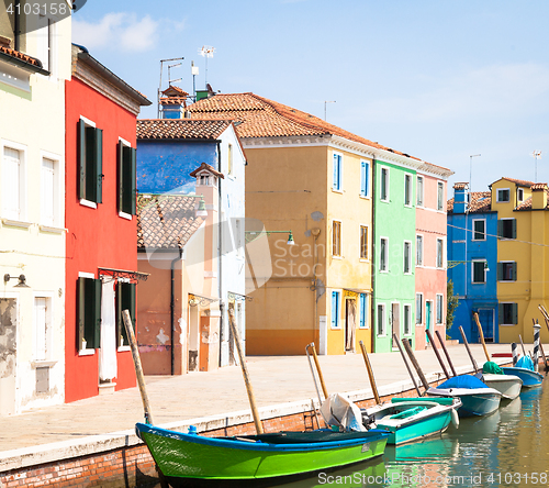 Image of Colored houses in Venice - Italy
