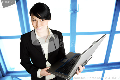 Image of Businesswoman with laptop