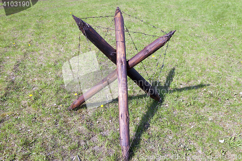 Image of Barbed wire fence