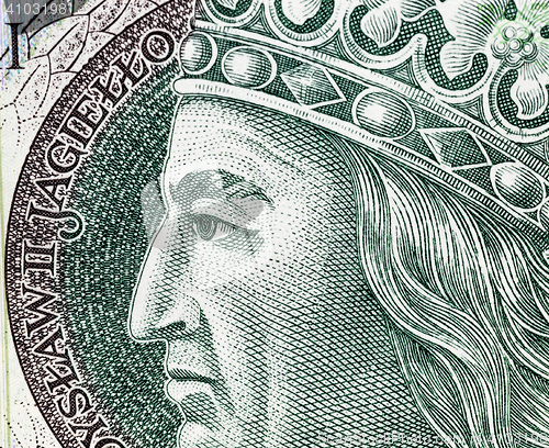 Image of Polish Zloty closeup