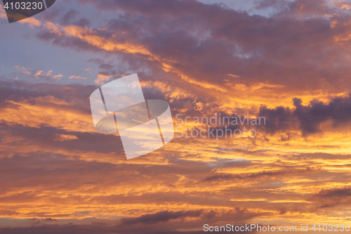 Image of the sky during sunset