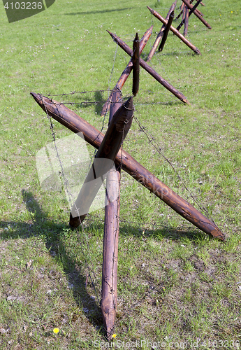 Image of Barbed wire fence