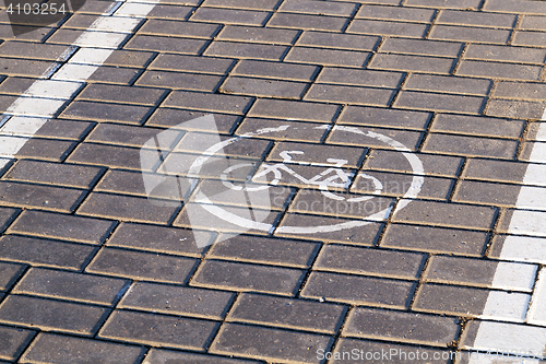 Image of road markings, close-up