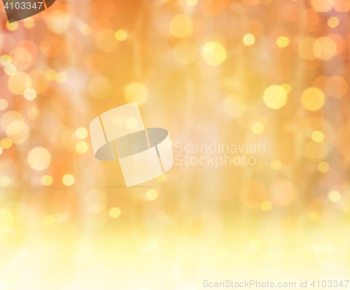 Image of blurred christmas gold holidays lights bokeh