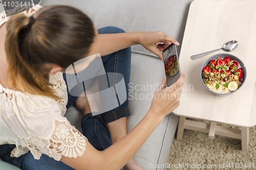 Image of Taking foodie photos before eatting