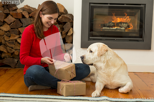 Image of Wrapping presents for Christmas