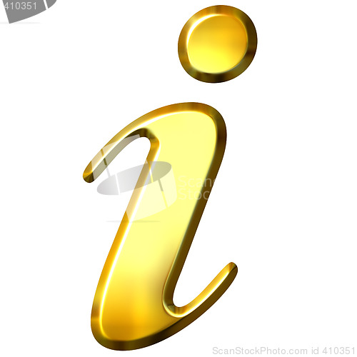 Image of 3D Golden Information Symbol