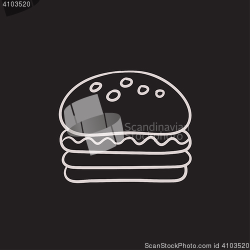 Image of Hamburger sketch icon.