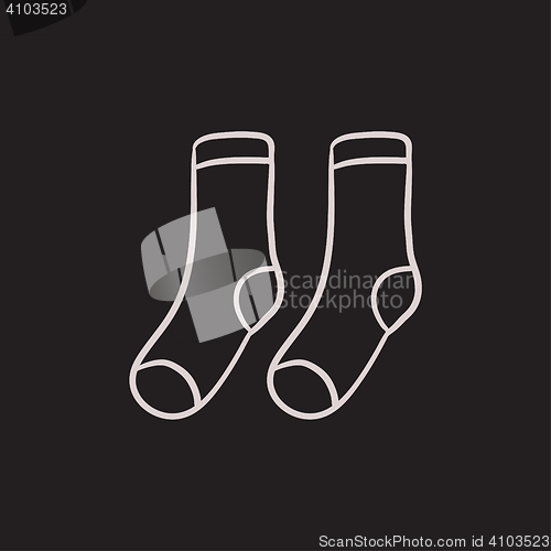 Image of Socks sketch icon.