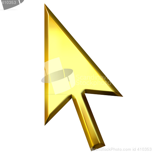 Image of 3D Golden Mouse Pointer