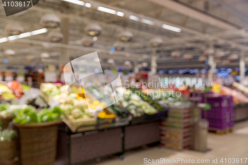 Image of vegetable market blurred background