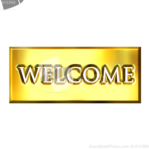 Image of 3D Golden Welcome Sign