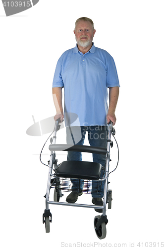 Image of Male Senior with Rollator