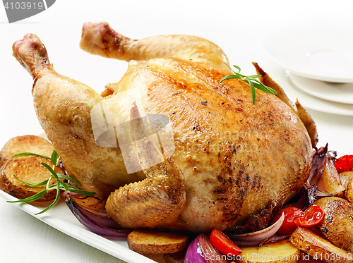 Image of whole roasted chicken