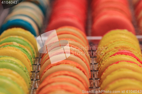 Image of color macaroons background