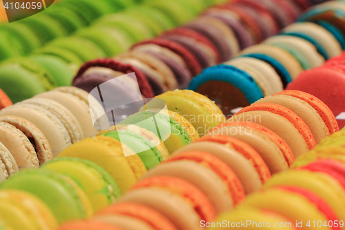 Image of color macaroons background