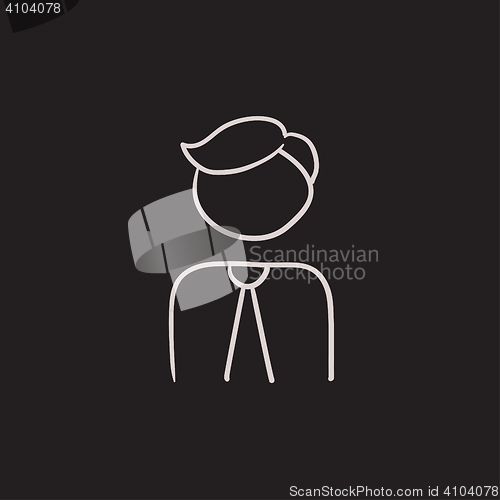 Image of Businessman sketch icon.