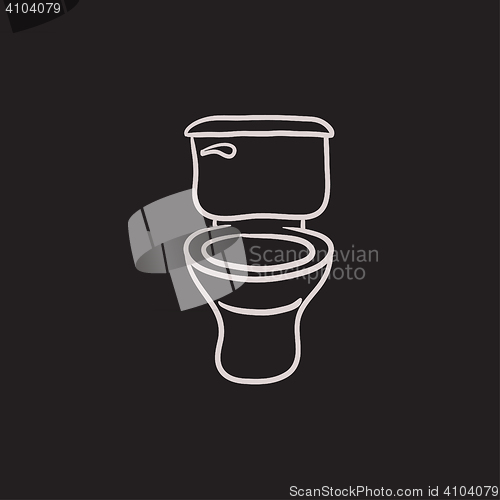 Image of Lavatory bowl sketch icon.