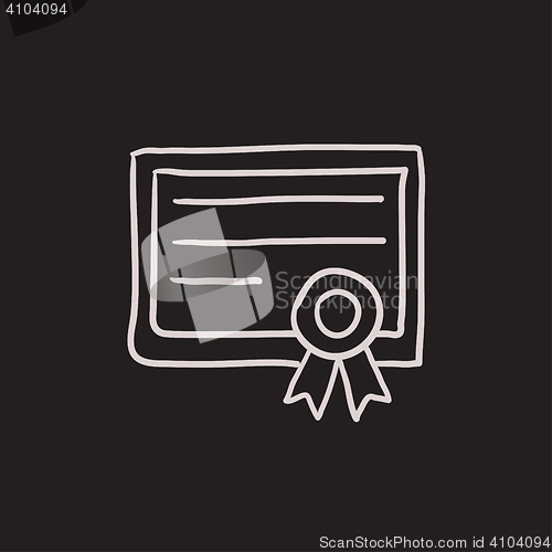 Image of Certificate sketch icon.