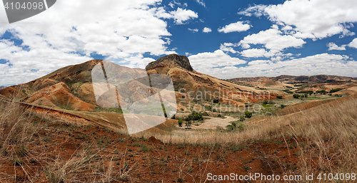 Image of Traditional Madagascar hill landscape