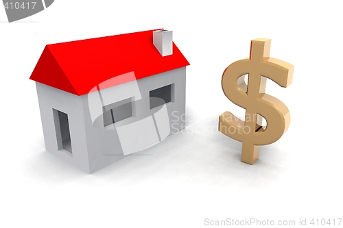 Image of little house and dollar sign