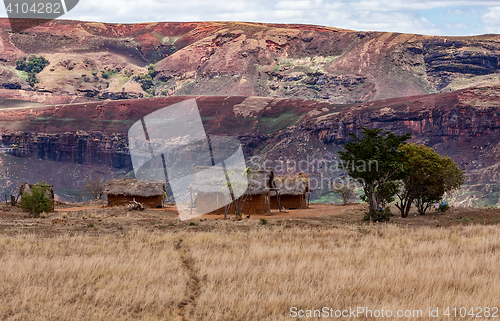 Image of Traditional Madagascar hill landscape