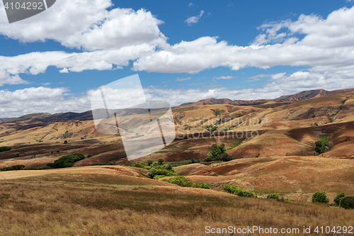 Image of Traditional Madagascar hill landscape