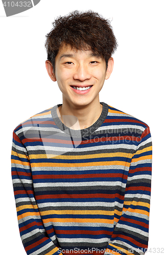 Image of Young Asian man close up smile shot