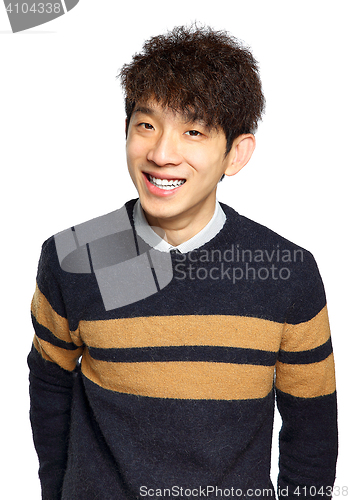 Image of Young Asian man close up smile shot