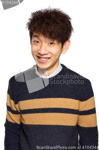 Image of Young Asian man close up smile shot