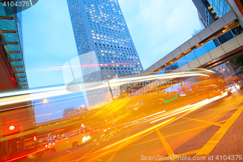 Image of traffic city dusk