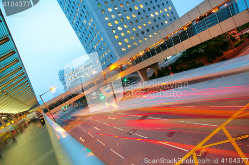 Image of traffic city dusk