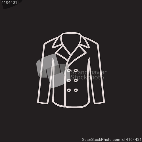 Image of Male coat sketch icon.