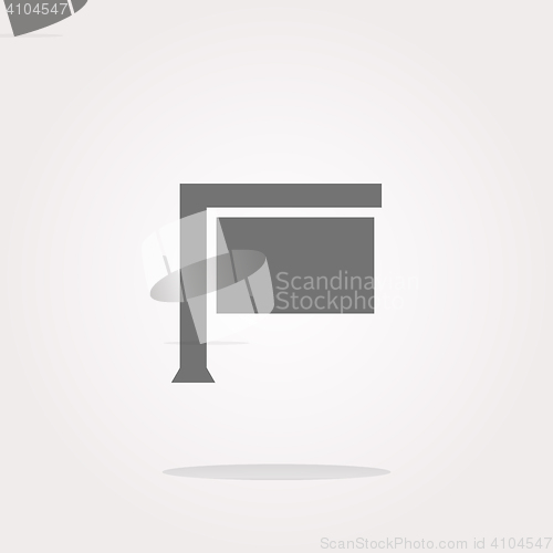 Image of vector board sign on web icon, button