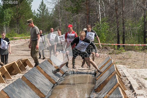 Image of Participants carry out anti-gravitation exercise