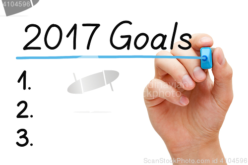 Image of Blank Goals List Year 2017